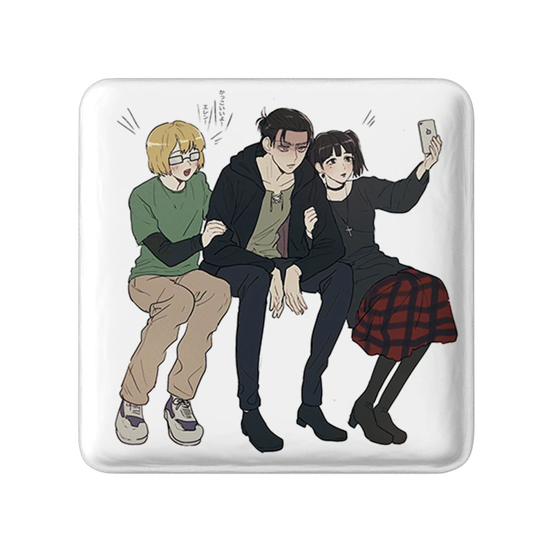 مگنت خندالو طرح میکاسا ارن ارمین انیمه اتک آن تایتان Attack on Titan  مدل مربعی کد 18607