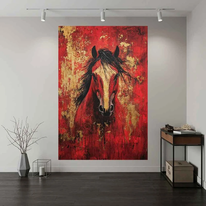 پوستر طرح  پرتره مدل اسب کد DV1635