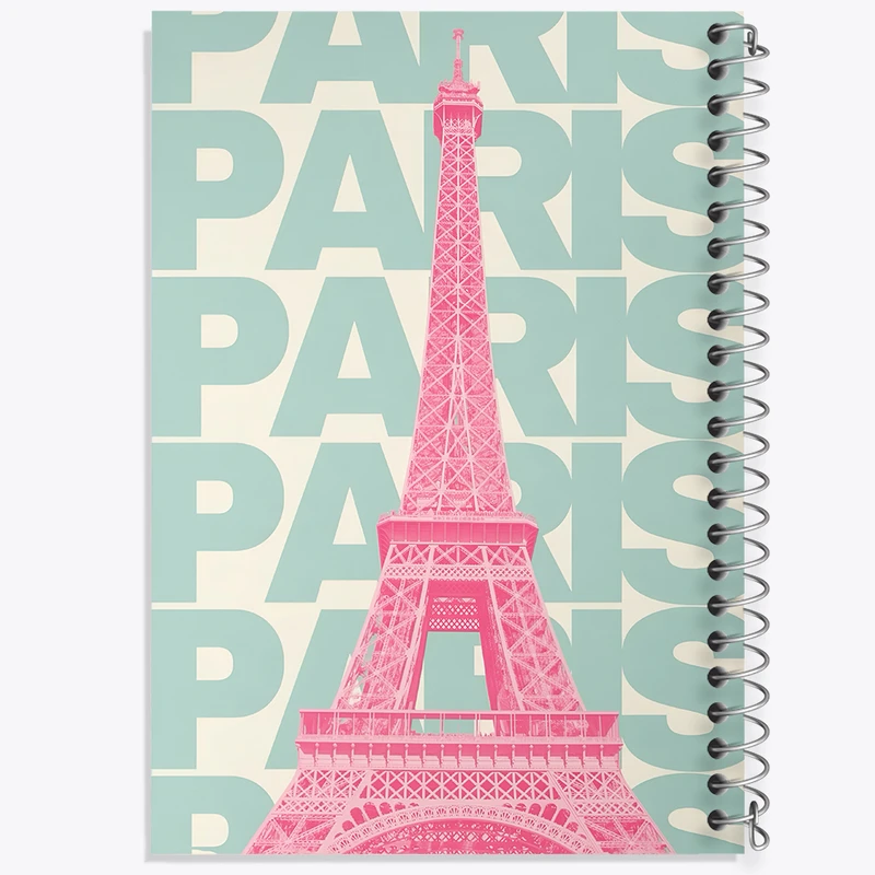 دفتر ژورنال نویسی 50 برگ خندالو مدل نقطه ای طرح برج ایفل کد F5953