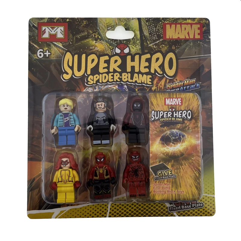 اکشن فیگور مدل سوپر هیرو کد MG1179 مجموعه 6 عددی