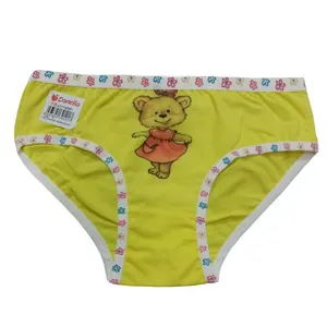 شورت دخترانه مدل خرس رنگ زرد