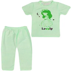 ست تی شرت آستین کوتاه و شلوارک دخترانه مدل  Lovely کد Sa2