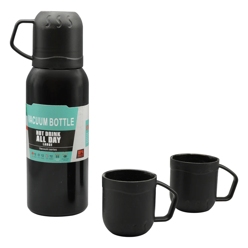 فلاسک مدل GS-M-269892 گنجایش 0.63 لیتر به همراه لیوان سفری بسته 3 عددی