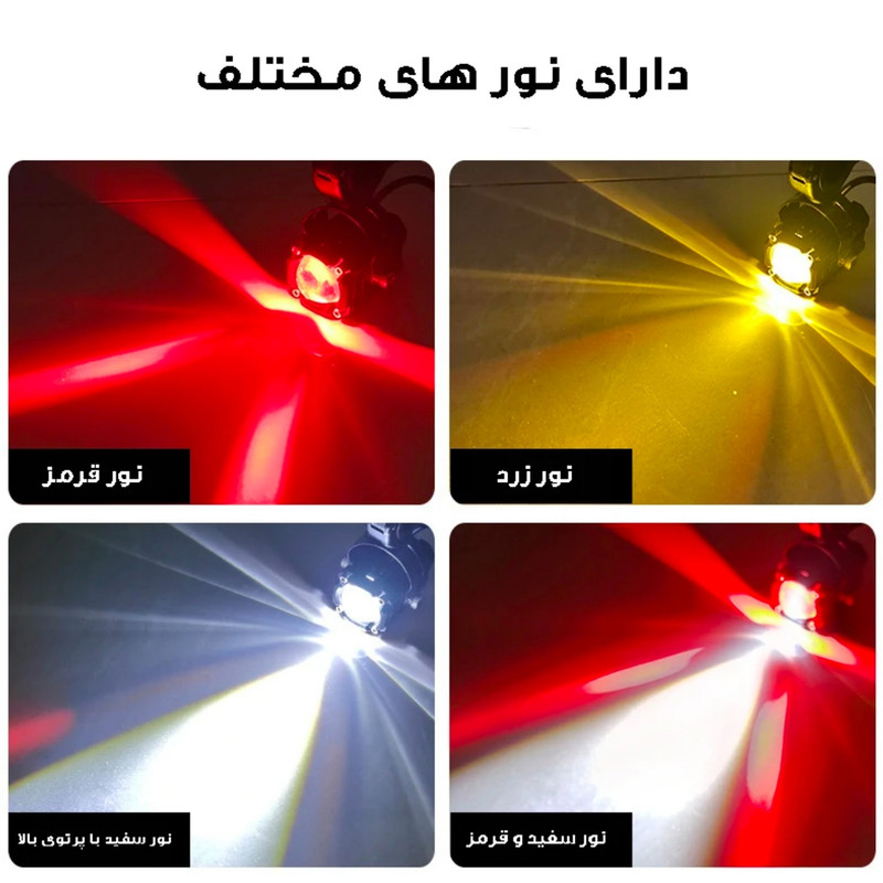 پرژکتور موتورسیکلت مدل Angel eye بسته دو عددی