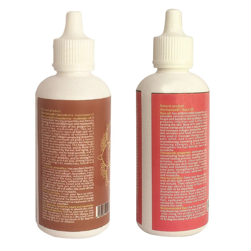 روغن صورت و بدن مرهم یاب مدل گل سرخ و قارچ گانودرما حجم 80 میلی لیتر مجموعه 2 عددی