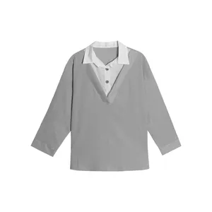 بلوز آستین بلند یقه برگردان زنانه مدل dfde33