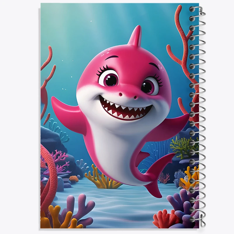 دفتر نقاشی 50 برگ خندالو طرح کوسه ی کیوت کد F8058