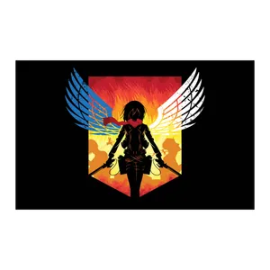 استیکر لپ تاپ و موبایل مدل انیمه طرح حمله به تایتان میکاسا آکرمن Attack on Titan Mikasa Ackerman کد 4629