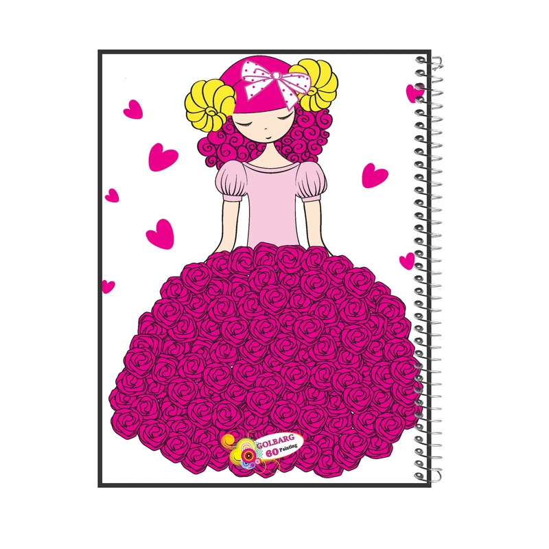دفتر نقاشی 40 برگ گلبرگ طرح دخترانه کد 4213