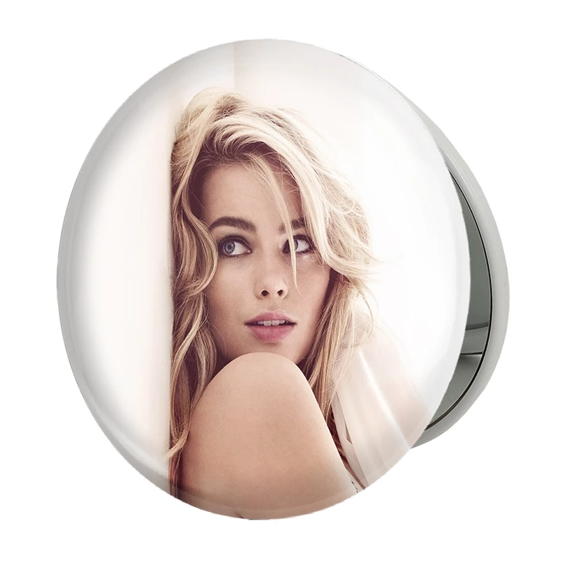 آینه جیبی خندالو طرح مارگو رابی Margot Robbie مدل تاشو کد 3862 