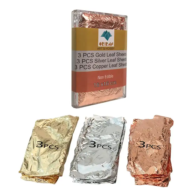 ورق طلا و نقره و مس اوریران کد GSC09 بسته 9 عددی