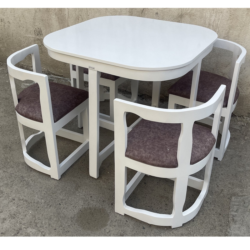 میز و صندلی ناهارخوری 4 نفره گالری چوب آشنایی مدل Whh-872