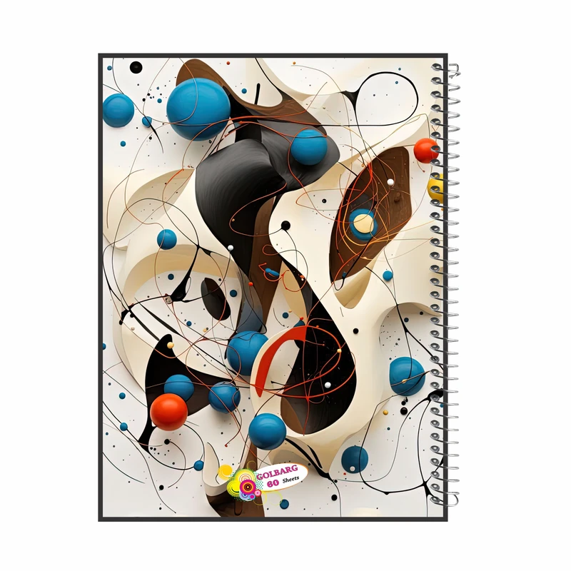 دفتر مشق 60 برگ گلبرگ مدل دانشجویی کد 2096