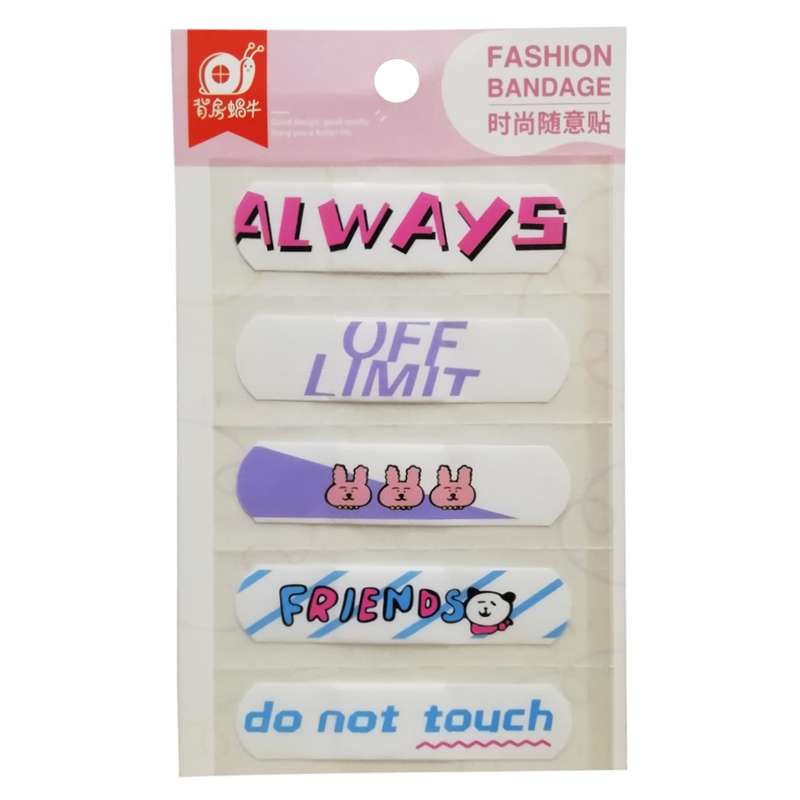 چسب زخم طرح نوشته ها کد UK-60 بسته 5 عددی