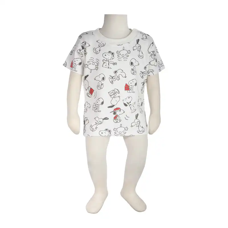 تی شرت آستین کوتاه نوزادی مدل اسنوپی کد 150003