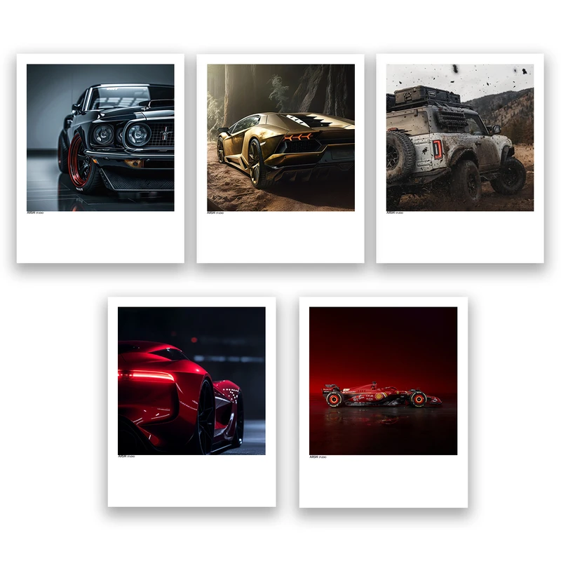 آویز تزیینی عرش مدل فانتزی ماشین کد Asa901 مجموعه پنج عددی