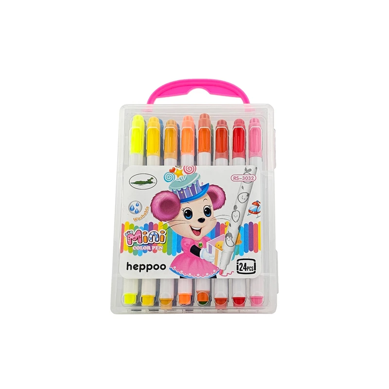 ماژیک رنگ آمیزی هپو مدل RS-3032 طرح دخترانه بسته 24 عددی