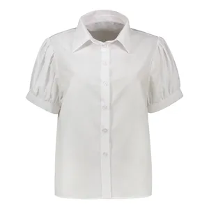 شومیز آستین کوتاه یقه برگردان زنانه مدل 77