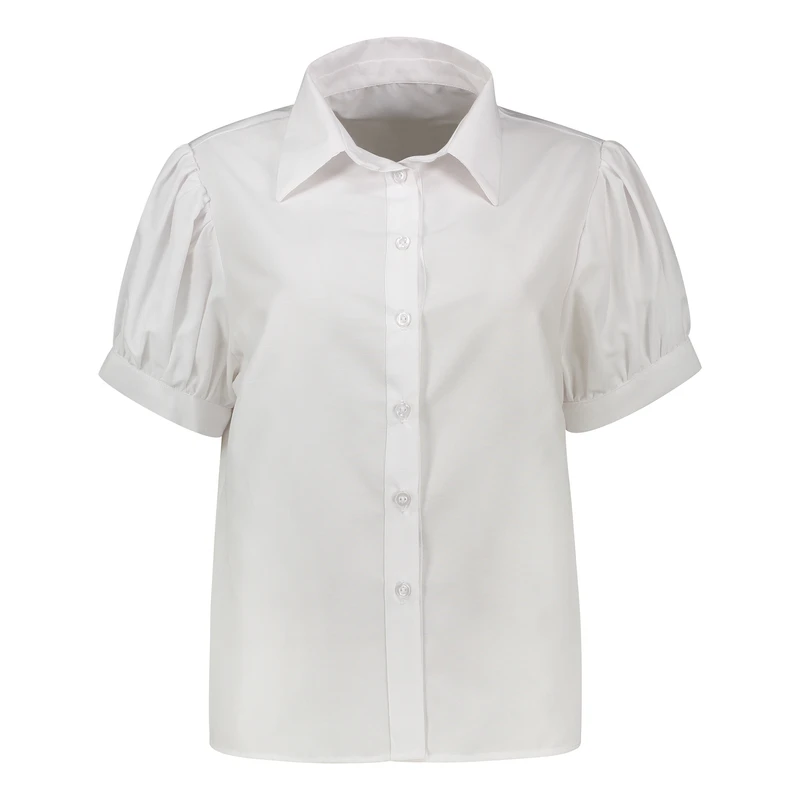 شومیز آستین کوتاه یقه برگردان زنانه مدل 77