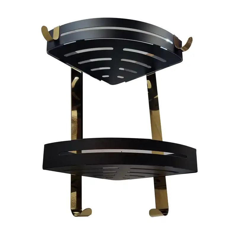 قفسه حمام مدل کنج دو طبقه