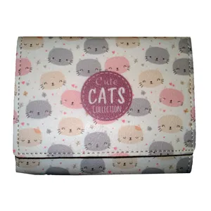 کیف پول دخترانه مدل cute cat کد Al-1006