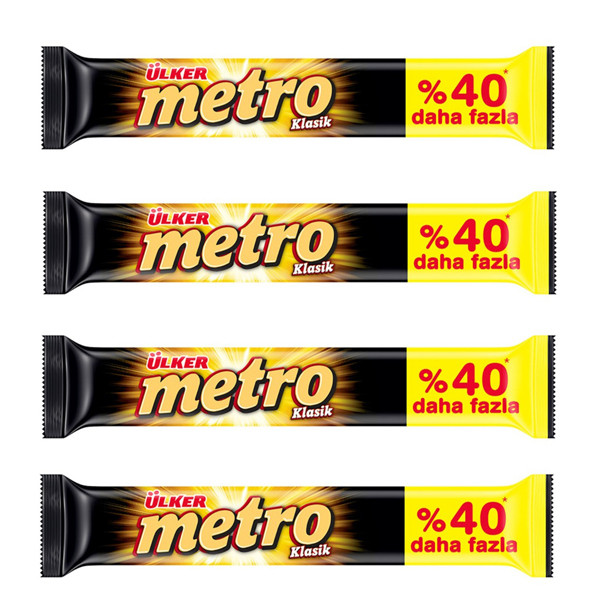 شکلات مغزدار مترو آلکر - 50 گرم بسته 4 عددی