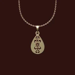 گردنبند طلا 18 عیار زنانه مدوپد مدل هندسی کد X2-1-1197