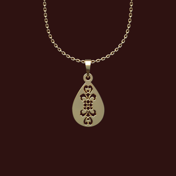 گردنبند طلا 18 عیار زنانه مدوپد مدل هندسی کد X2-1-1197