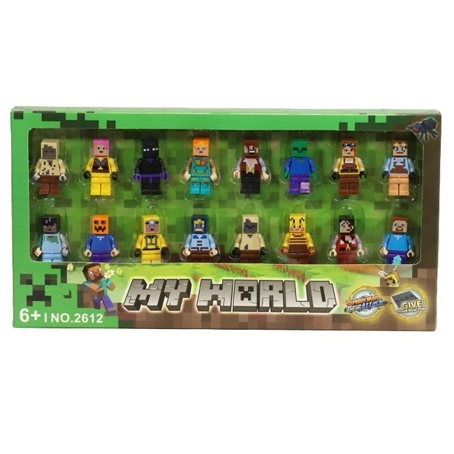 اکشن فیگور مدل ماینکرفت طرح Overworld کد 2612 مجموعه 16 عددی