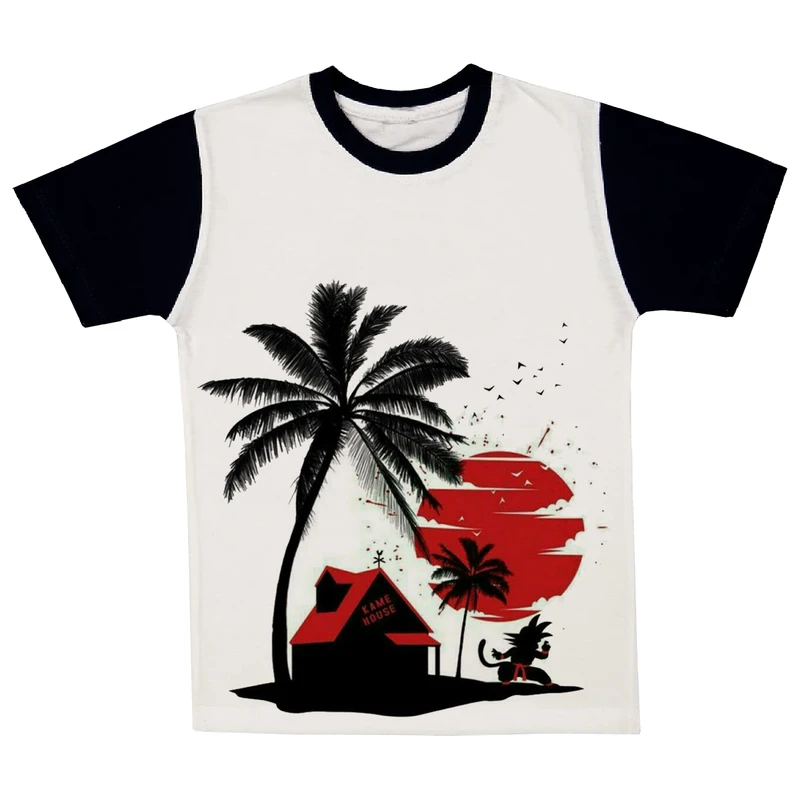 تی شرت آستین کوتاه پسرانه مدل جزیره A173