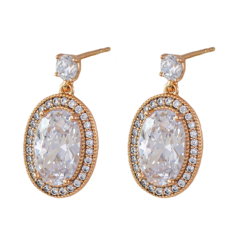 گوشواره زنانه ژوپینگ مدل جواهری کد AAC1023