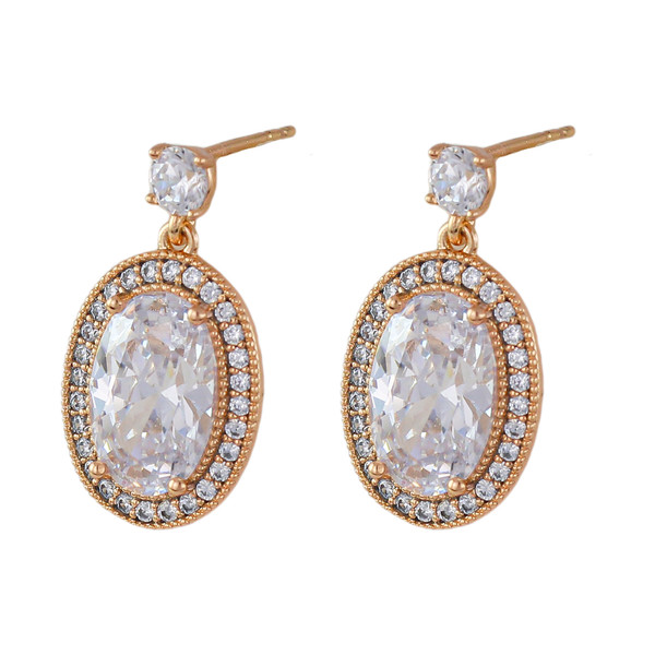 گوشواره زنانه ژوپینگ مدل جواهری کد AAC1023