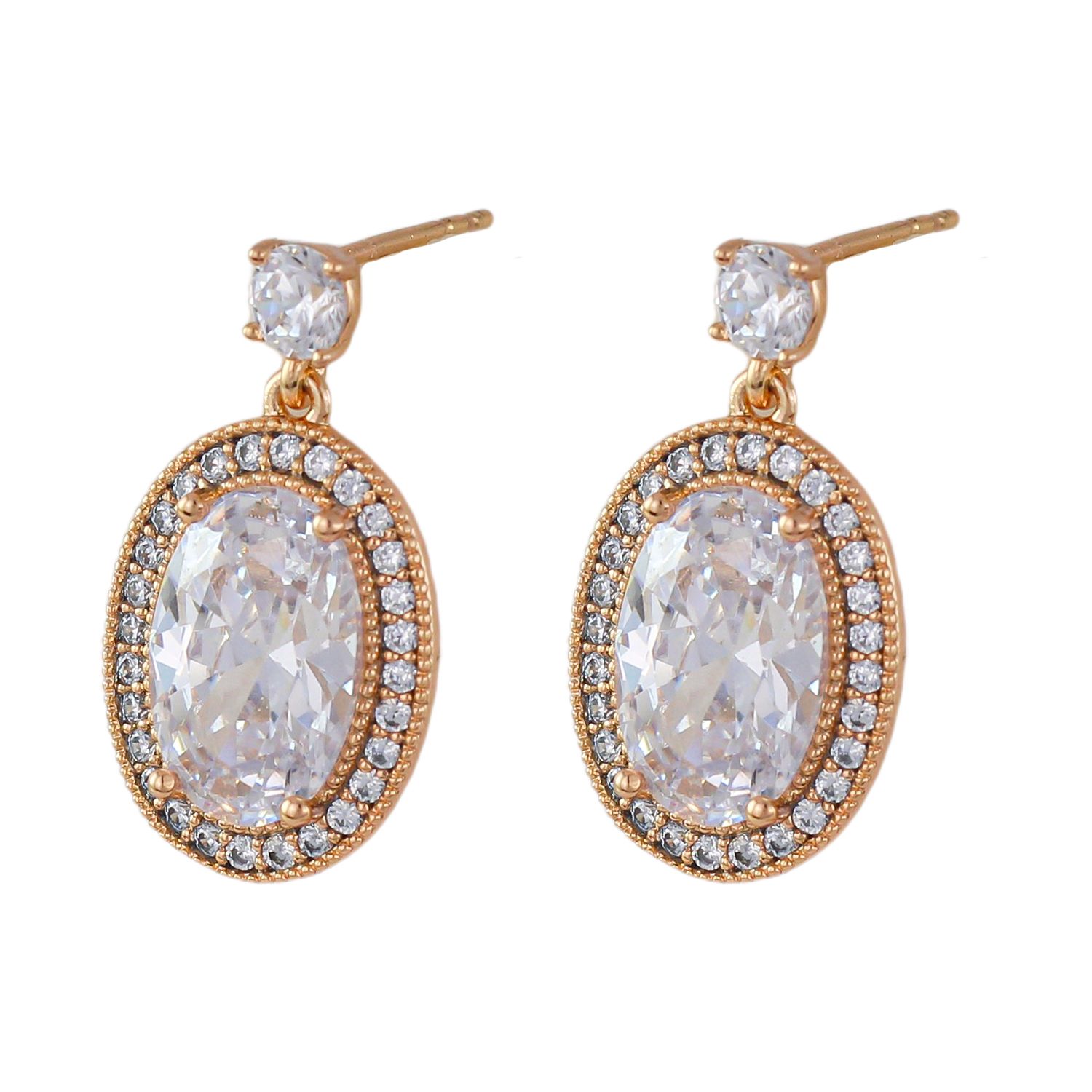 گوشواره زنانه ژوپینگ مدل جواهری کد AAC1023 - - 1