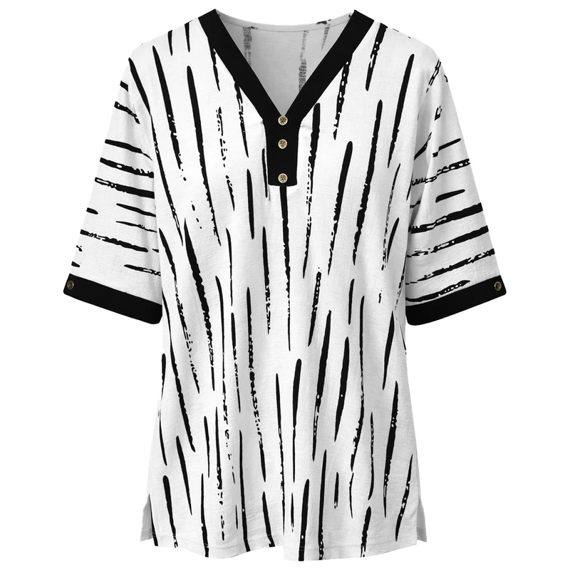 بلوز آستین کوتاه یقه هفت زنانه مدل آریشیدا کد 2