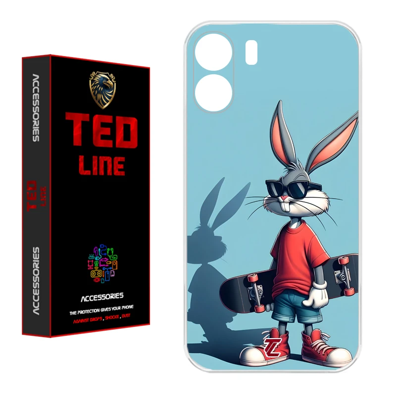 کاور تد لاین طرح خرگوش کد 1107 مناسب برای گوشی موبایل شیائومی Redmi 13C / Poco C65