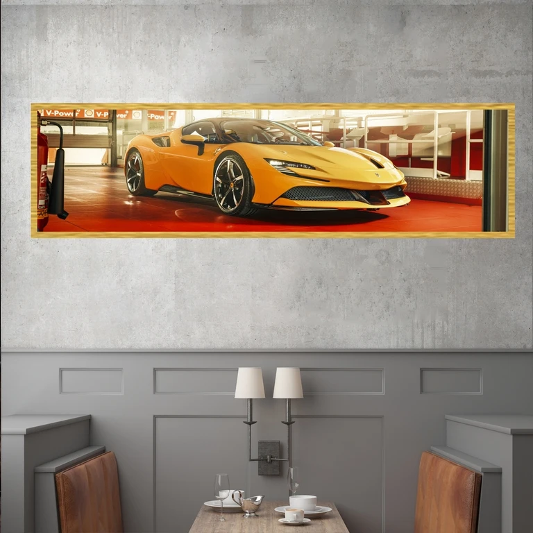 تابلو بکلیت طرح ماشین لاکچری فراری مدل کشیده T-7856