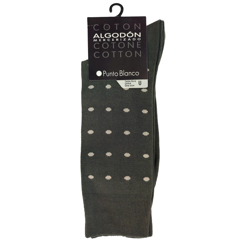 جوراب مردانه پونتو بلانکو مدل کتان آلگودون مرسرایزد طرح دار  599-10-74666