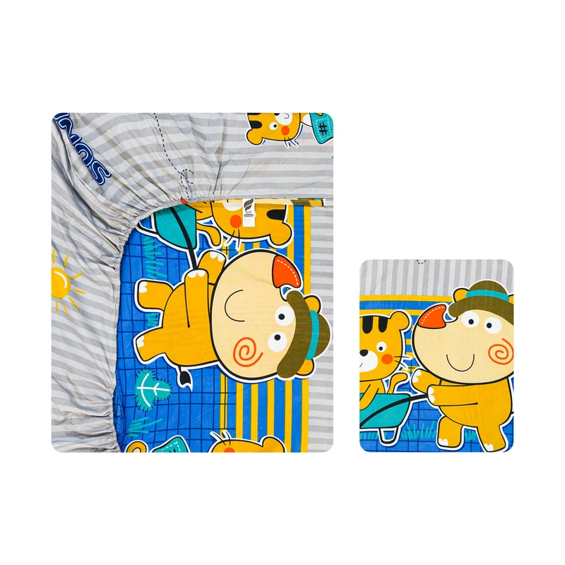 سرویس ملحفه 1 نفر 2 تکه آدنو مدل Best friend کد MC17