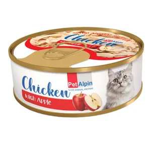 کنسرو گربه پتالپین مدل نچرال طعم مرغ و سیب وزن 100 گرم