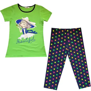 ست تی شرت و شلوارک دخترانه مدل عروسکی