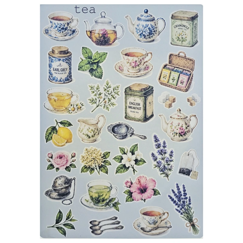 برچسب طرح برش خورده بولت ژورنال مدل Tea A5
