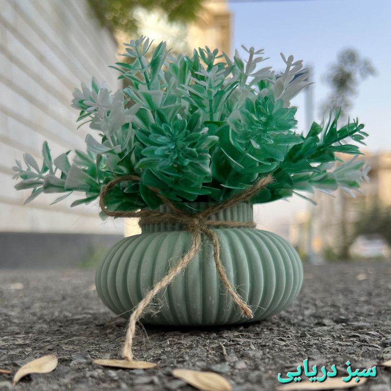 گلدان به همراه گل مصنوعی طرح میخک مدل مراکشی کد S56