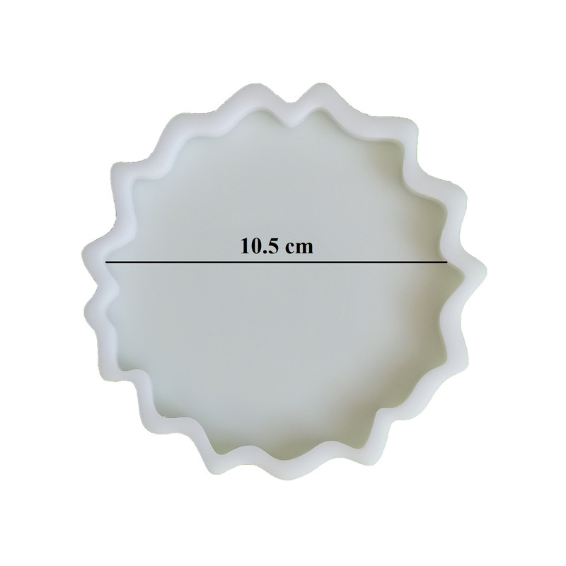 قالب رزین مدل زیر لیوانی طرح دایره نامنظم کد MOJ1