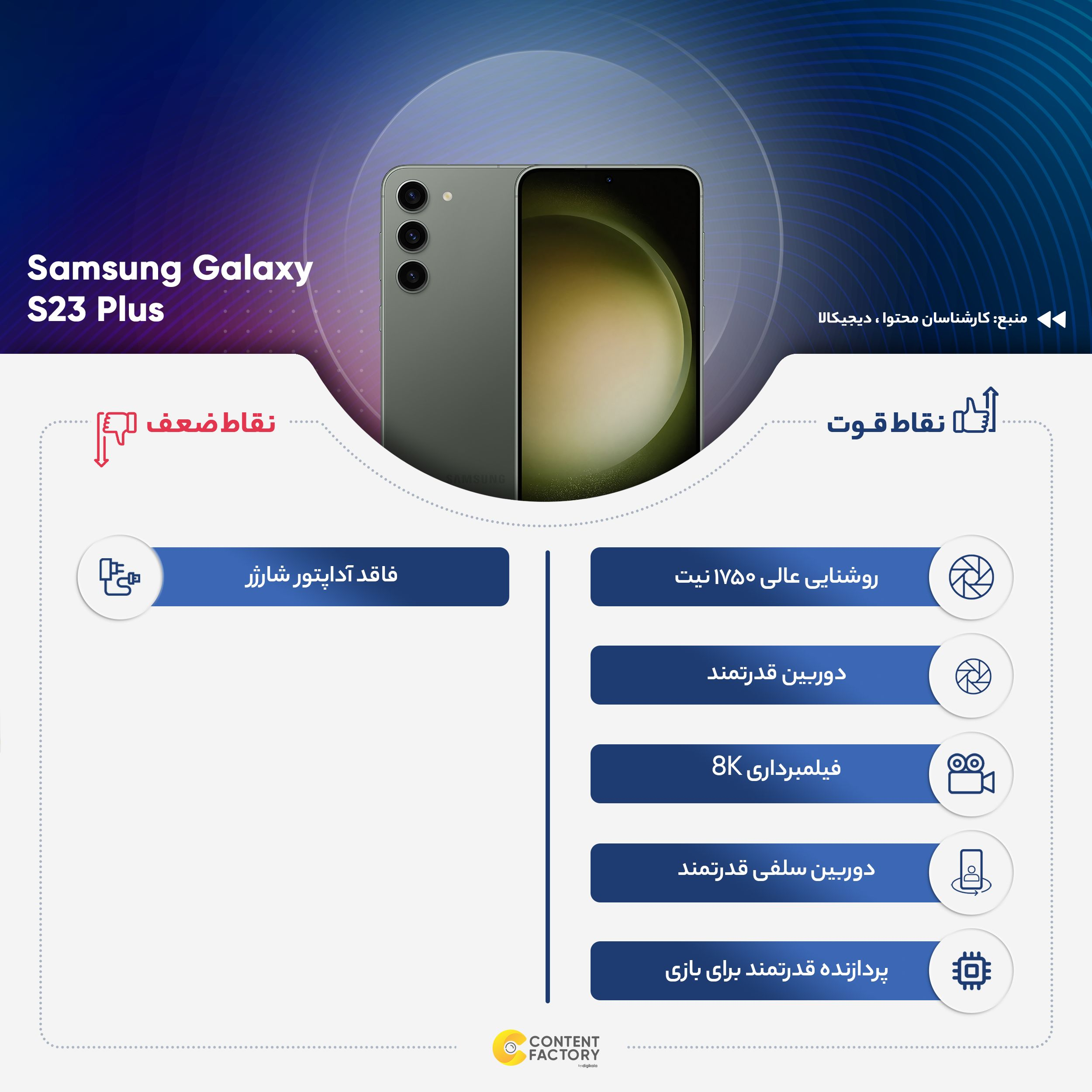 گوشی موبایل سامسونگ مدل Galaxy S23 Plus دو سیم کارت ظرفیت 512 گیگابایت و رم 8 گیگابایت - ویتنام