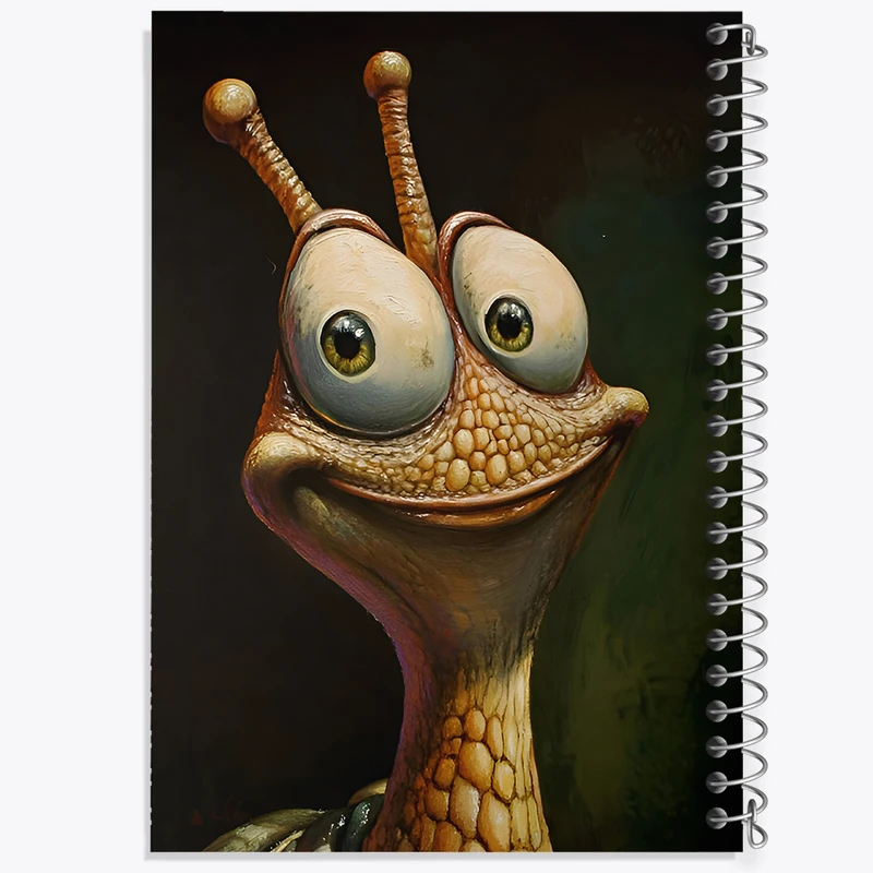 دفتر مشق 100 برگ خندالو طرح حلزون بامزه کد F6531