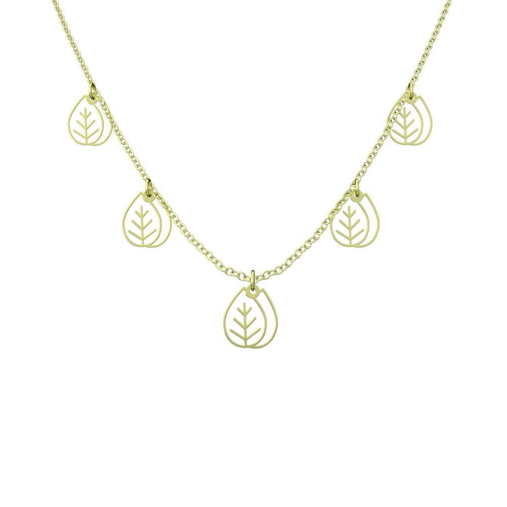 گردنبند طلا 18 عیار زنانه مدوپد مدل برگ کد RNA16026 -  - 6