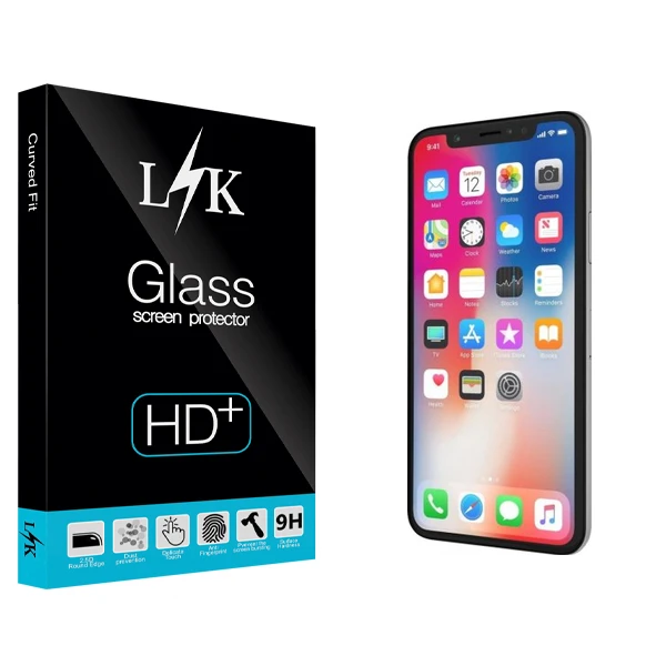 محافظ صفحه نمایش ال کی مدل +HD مناسب برای گوشی موبایل اپل iPhone X 3D