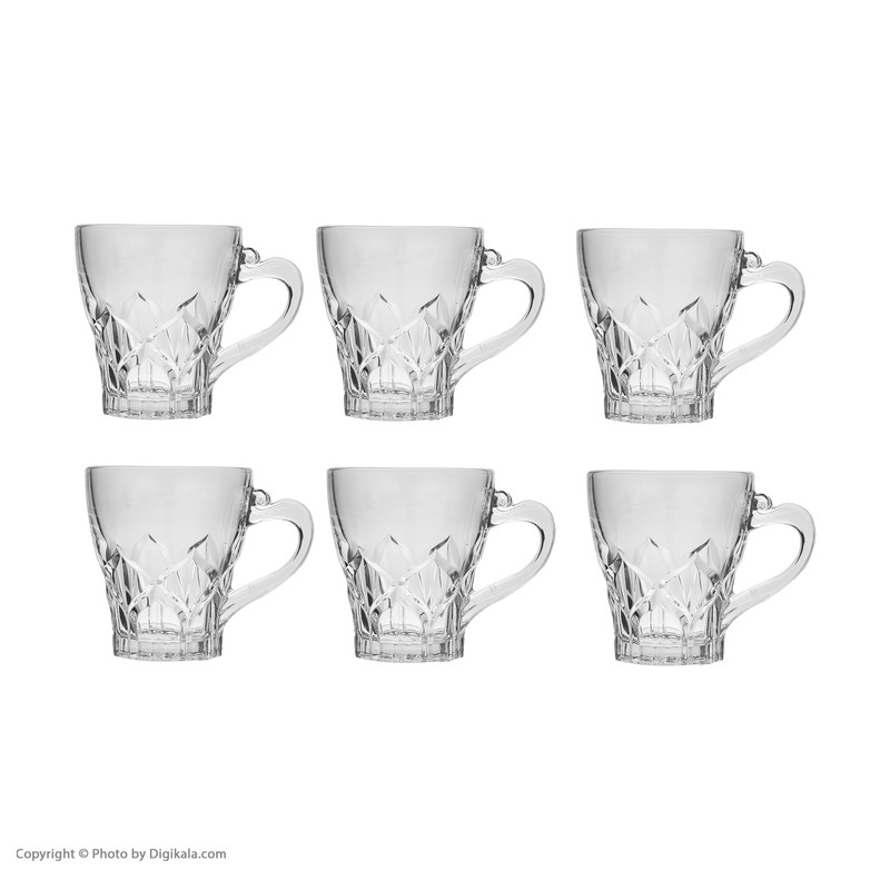 استکان نوری تازه سری Domo مدل 140201W بسته 6 عددی