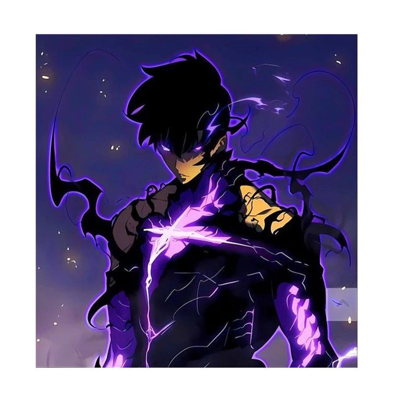 استیکر لپ تاپ و موبایل مدل انیمه طرح سولو لولینگ سونگ جین وو solo leveling sung jin woo کد 474