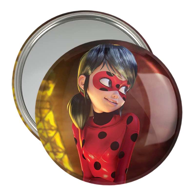 آینه جیبی خندالو مدل دختر کفشدوزکی  کد 3084